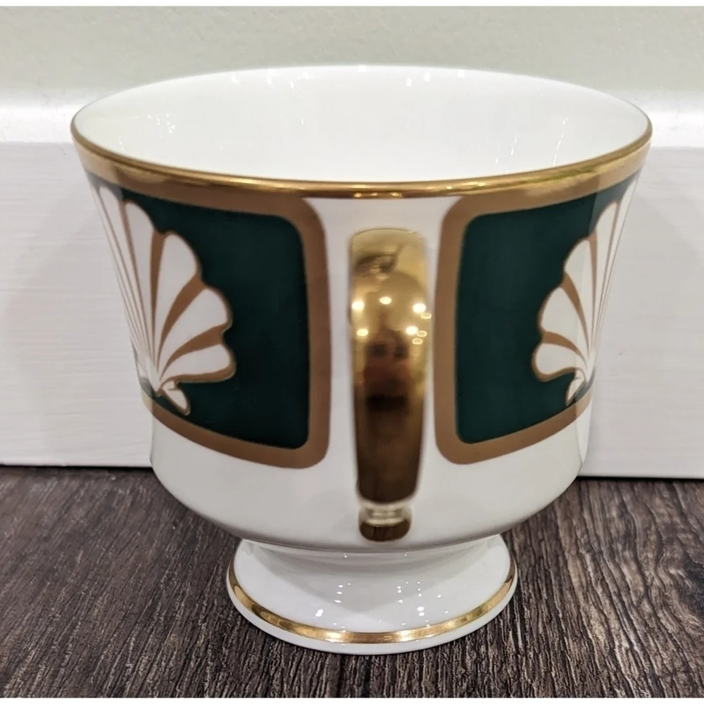 Cathy Hardwick for Mikasa Ming Green Fish and Shell Bone China Tea Cup